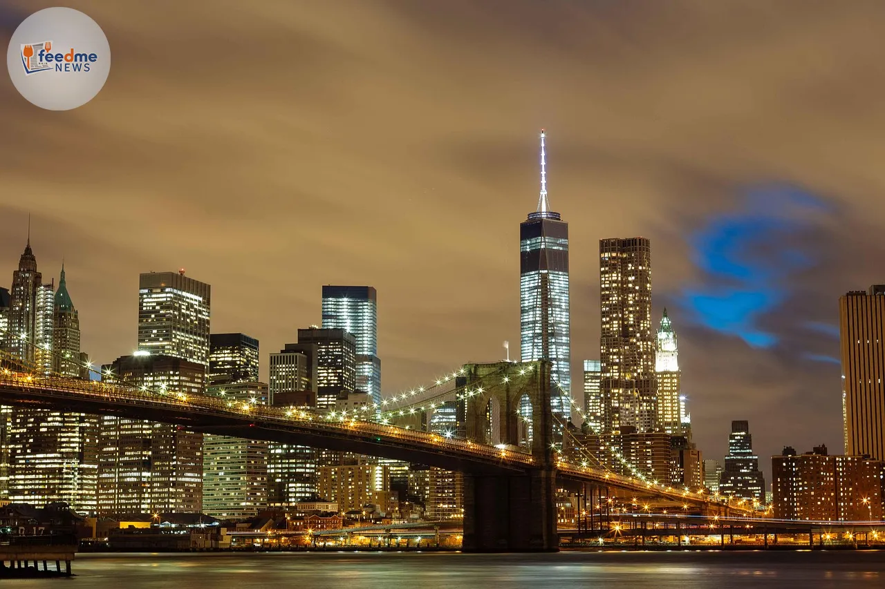 buildings, bridge, illuminated, city lights, cityscape, skyline, skyscrapers, urban
