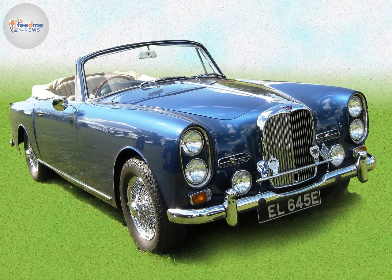 alvis, convertible, artwork, car wallpapers, blue, metallic, brand, automotive